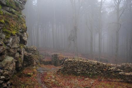 Zřícenina hradu Štarkov v podzimním oparu5