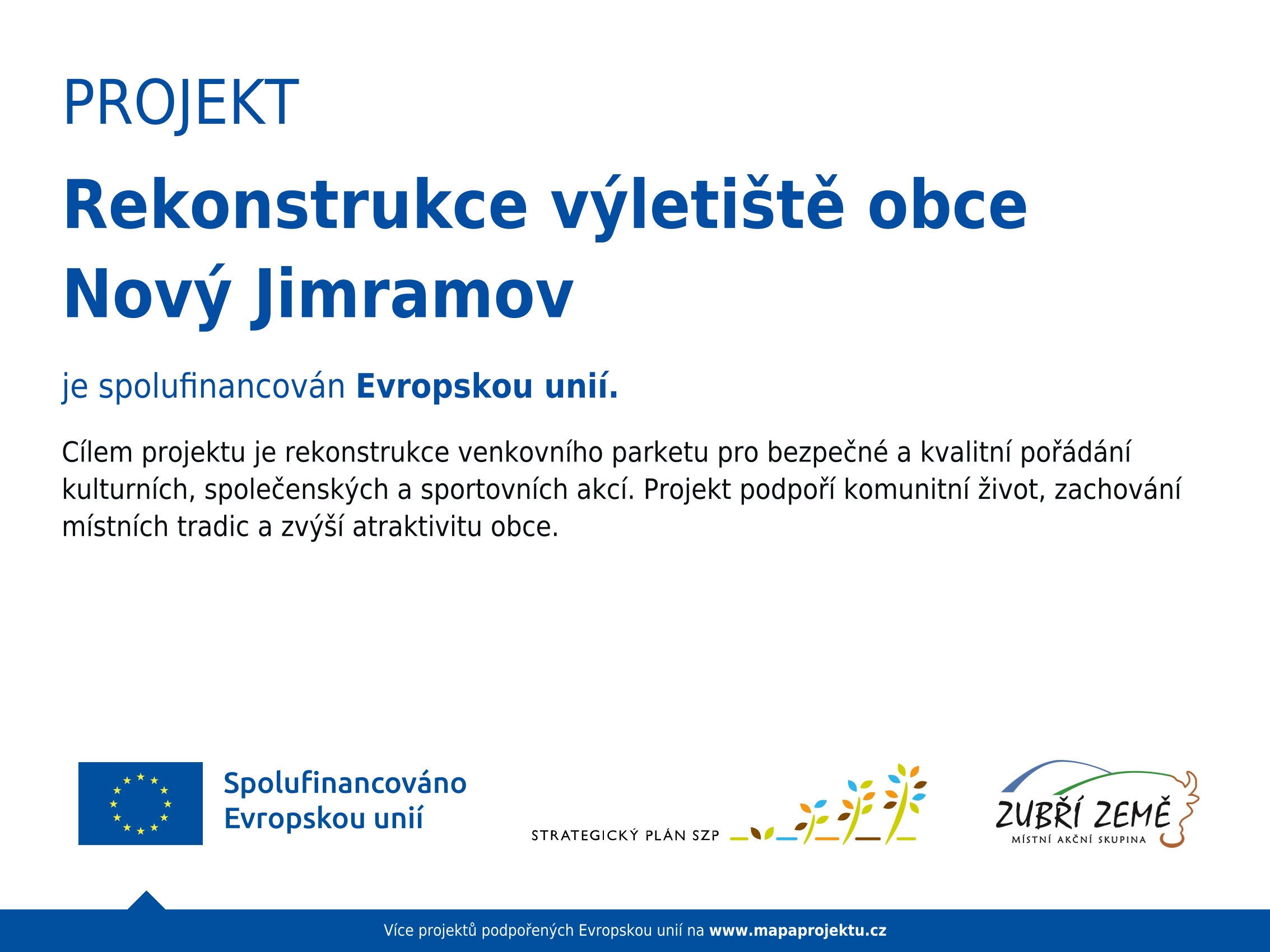 Rekonstrukce výletiště obce Nový Jimramov